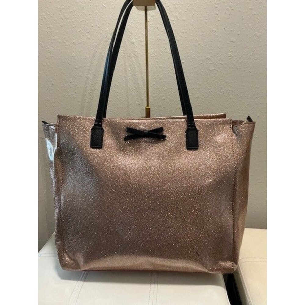 Kate Spade Mavis Street Taden Gold Glitter Tote /Shoulder Bag Large